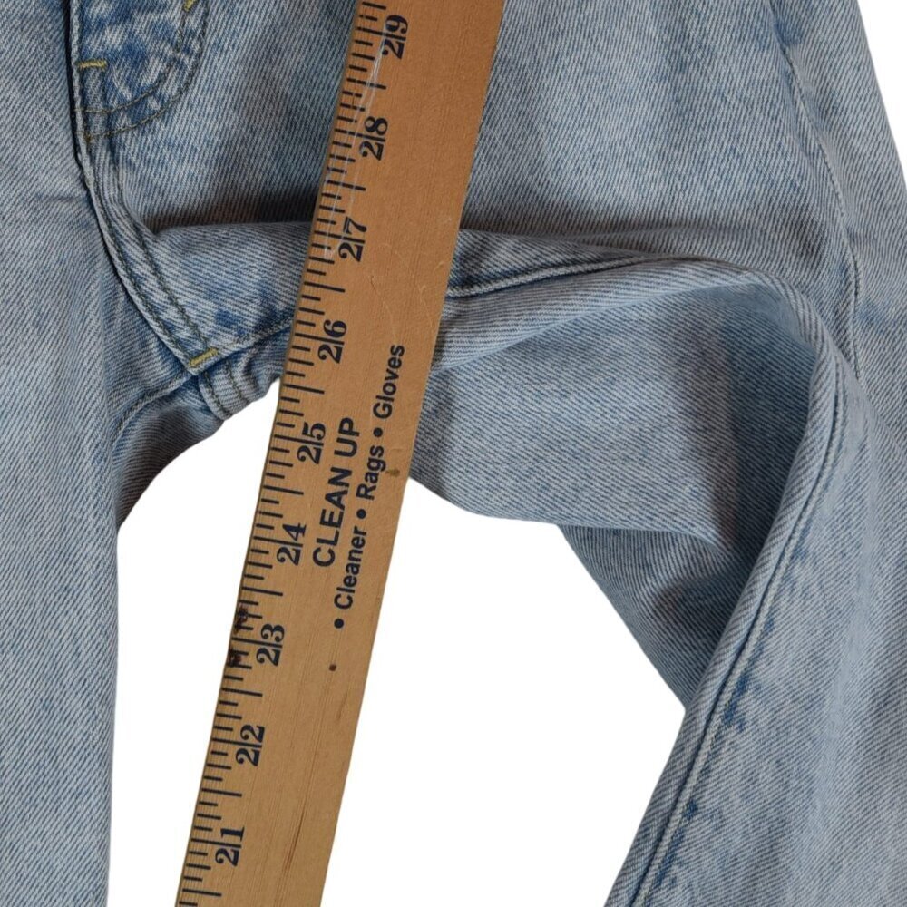 Lucky Brand 90s Straight Leg Jeans Light Wash Distressed Mid Rise 2/26A Grunge - Picture 8 of 11